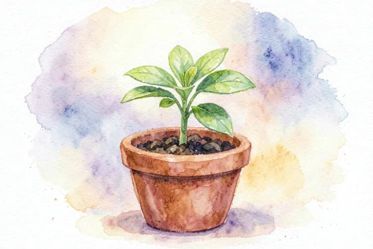 Uma planta crescendo em um vaso, simbolizando a importância de entender os ciclos de vida para o desenvolvimento.