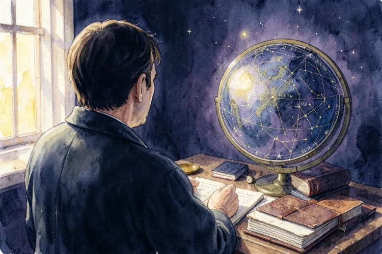 Uma astróloga utilizando ferramentas de consulta astrológica para analisar a posição de Lilith.