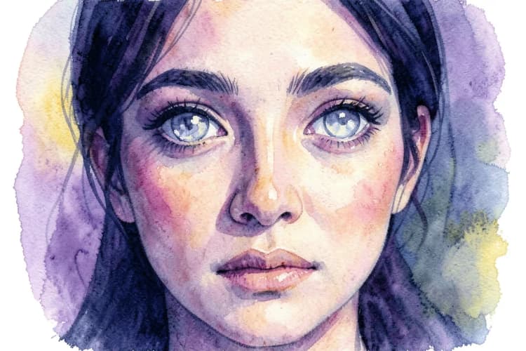 Representação artística de uma pessoa com a lua refletida em seus olhos